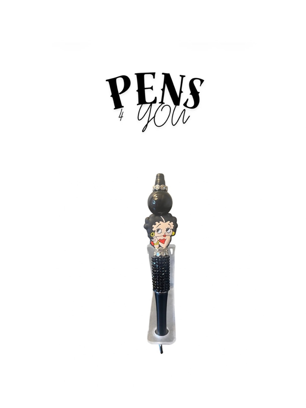 Betty Boop Black Bling Pen